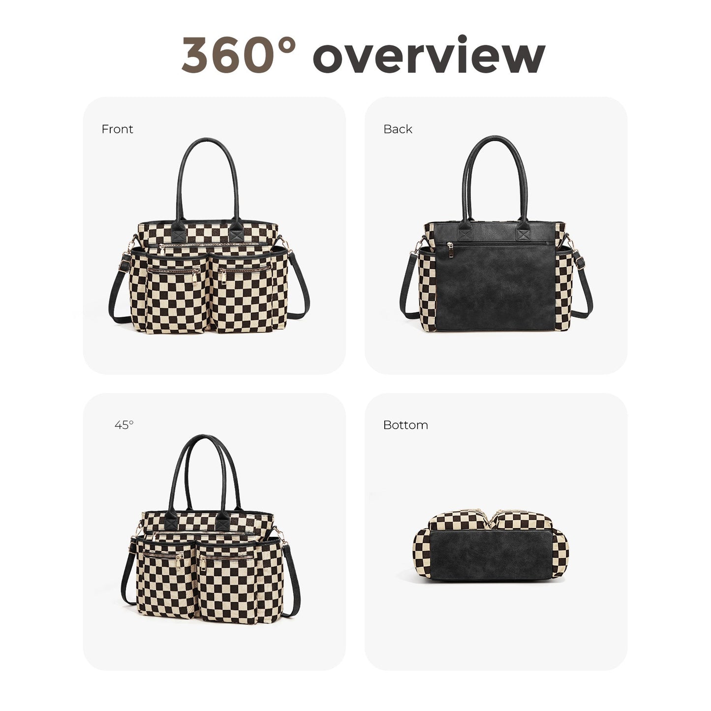 PREORDER: On-The-Go Checkered Organizer Tote RERUN 6.1.26