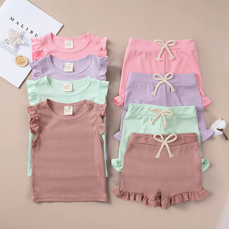 PREORDER: The Gabby Ribbed and Ruffle Girl's Play Set 5.6.24 OSYM