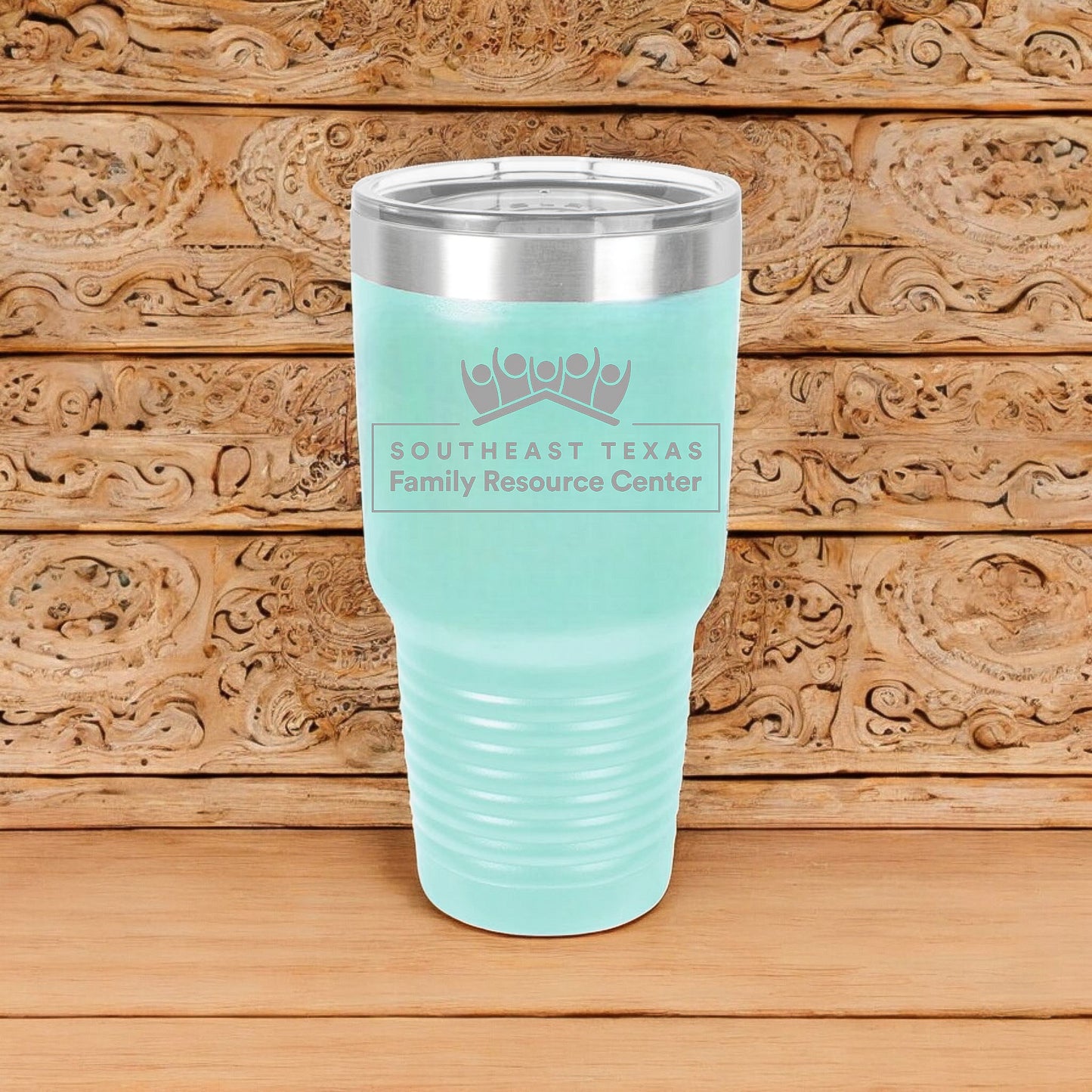 Laser engraved family services tumbler
