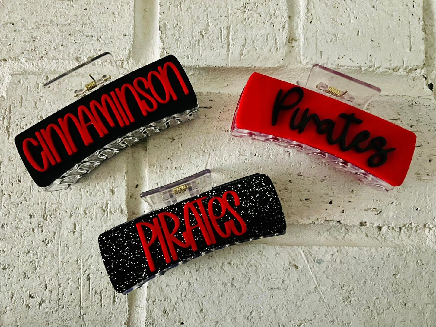 PREORDER: RERUN Custom Mascot/Name Hair Clips 9.8.25 - ORDER SEPERATE