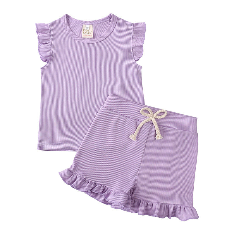 PREORDER: The Gabby Ribbed and Ruffle Girl's Play Set 5.6.24 OSYM