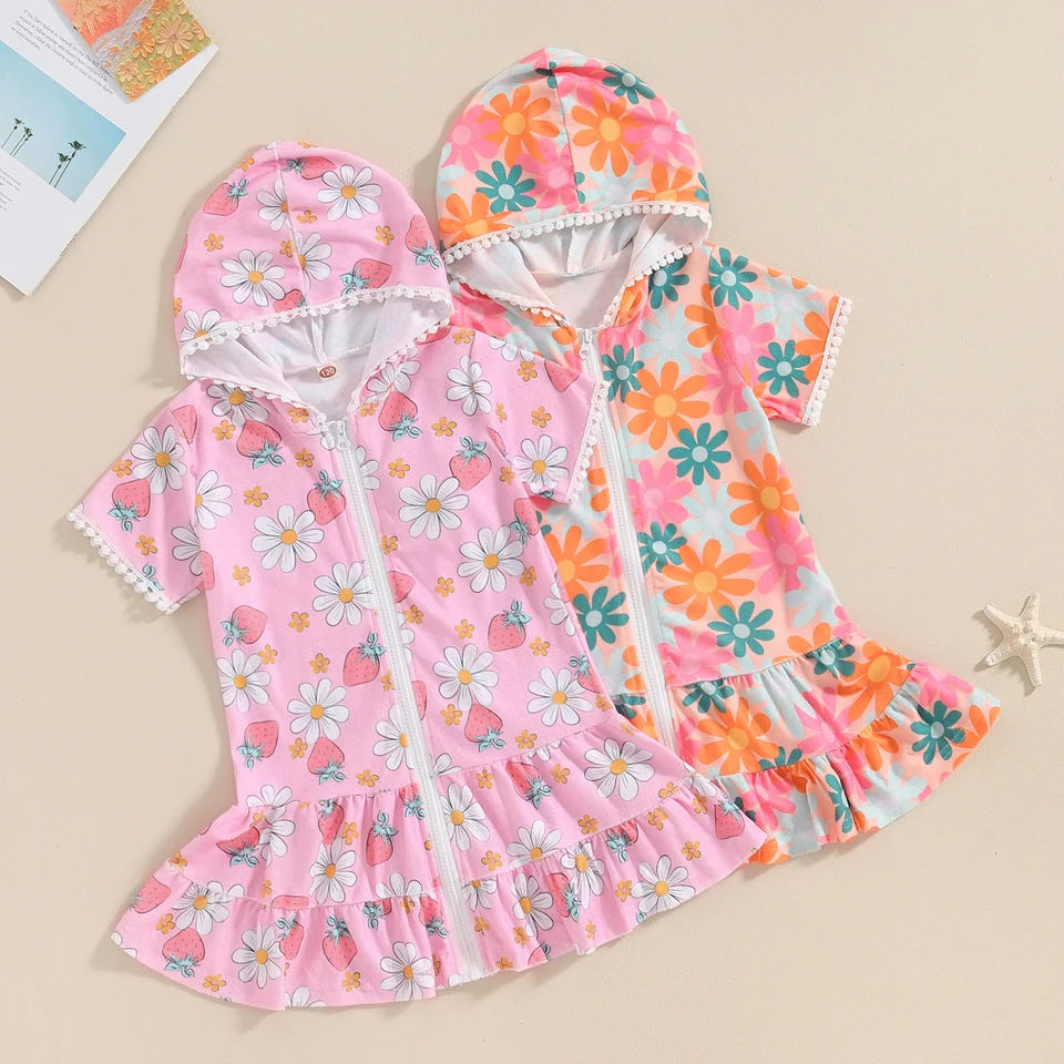 PREORDER: The Daisy and Strawberry Hooded Swim Dress 5.6.24 osym