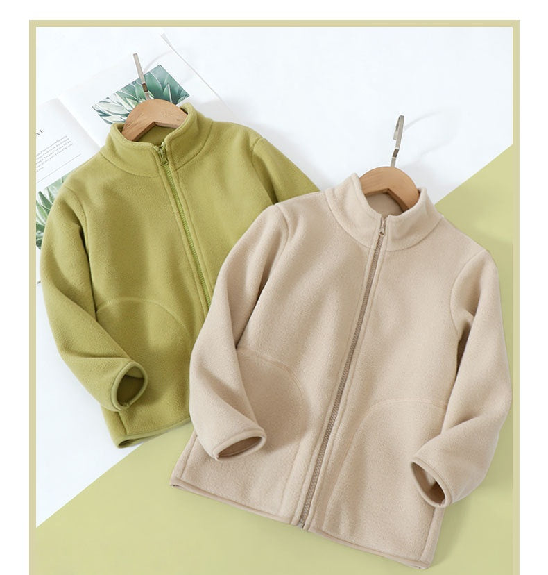 PREORDER: Kids Solid Color Zip Up Fleece 9.15.25