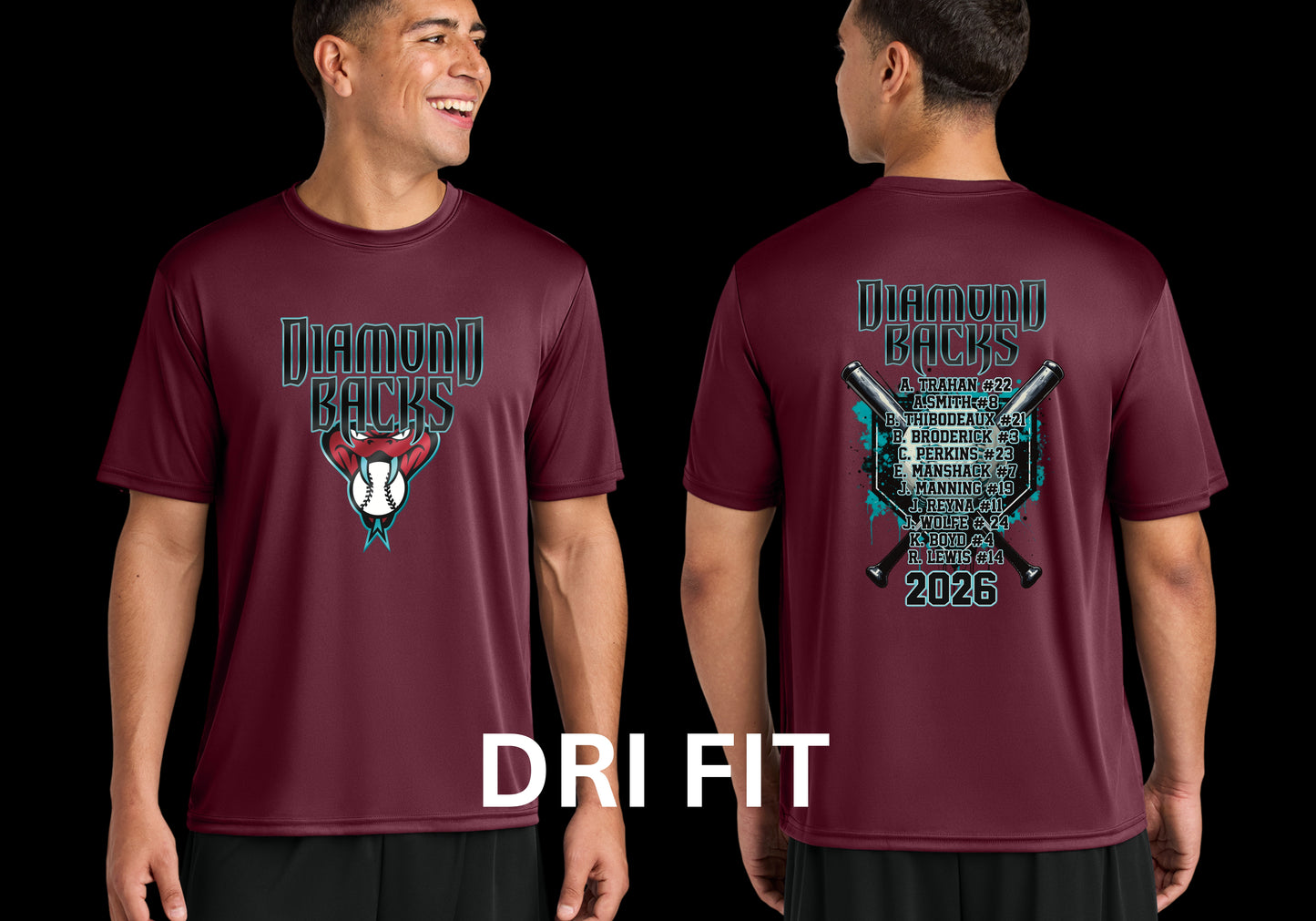DBACK BASEBALL ROSTER TEES 2026: ADULT