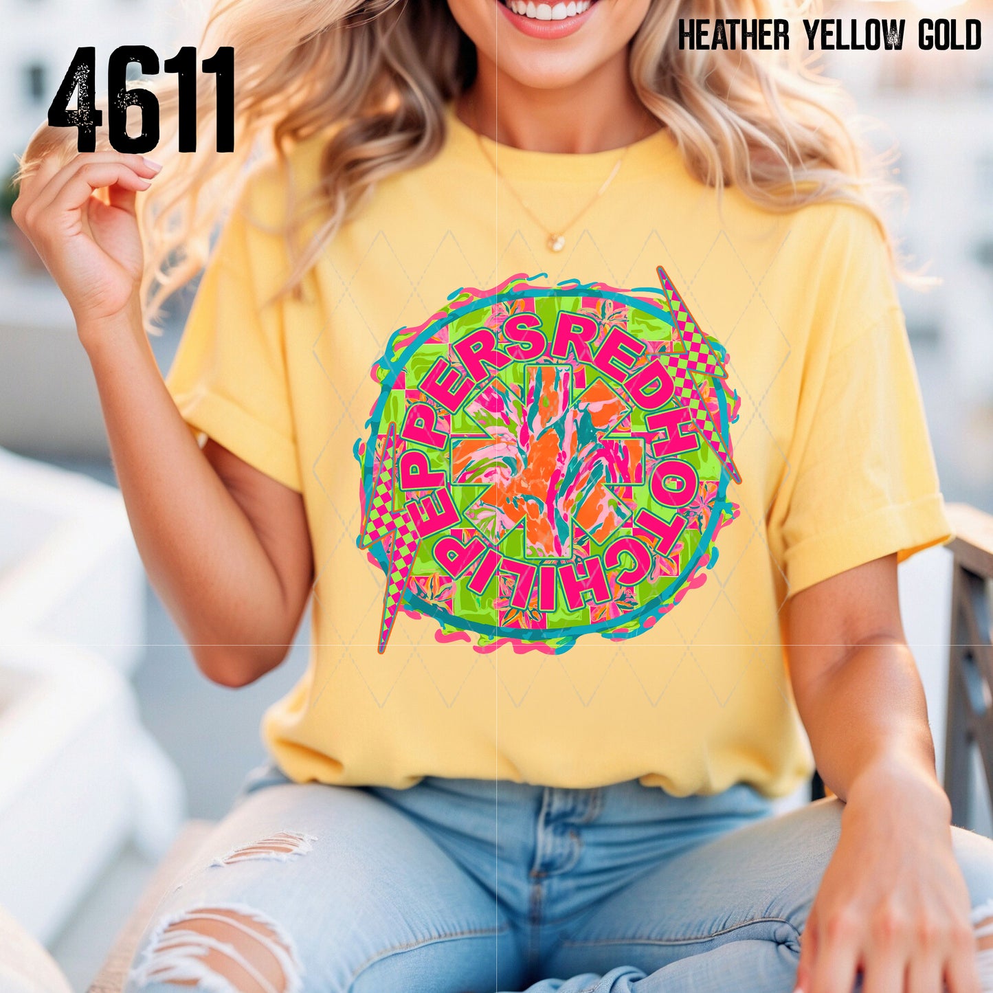 Neon band tank/tee