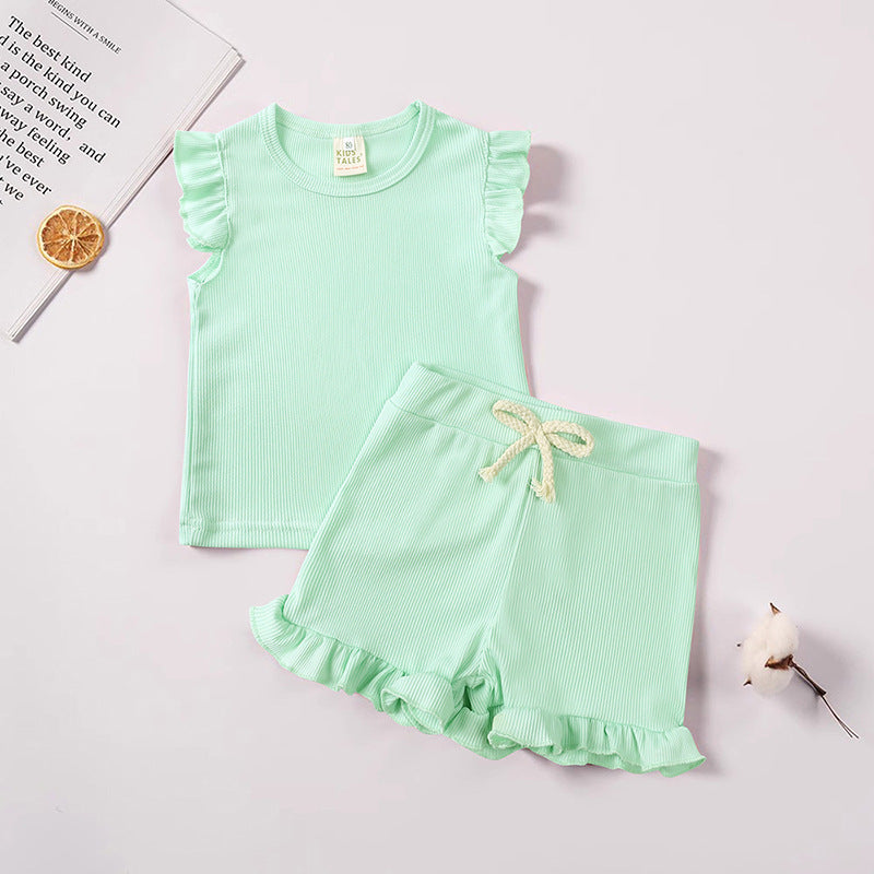 PREORDER: The Gabby Ribbed and Ruffle Girl's Play Set 5.6.24 OSYM