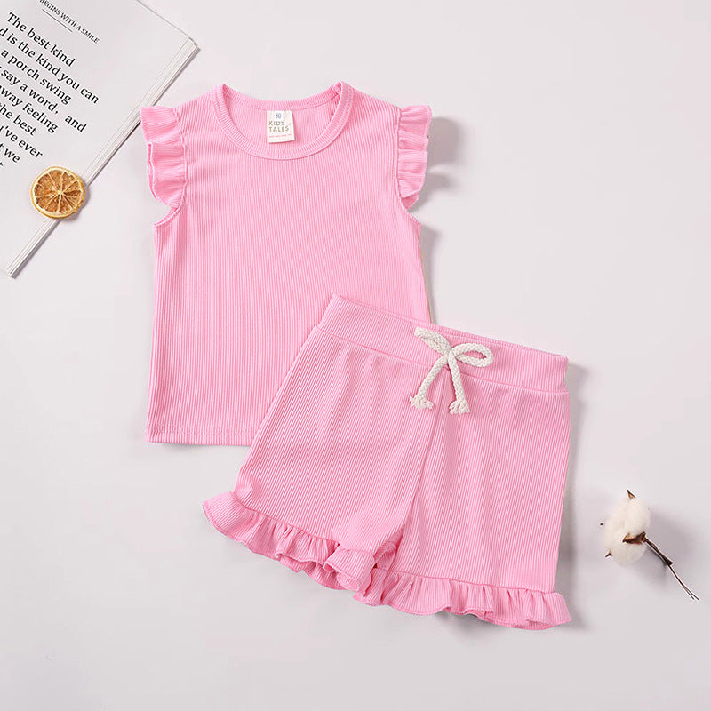PREORDER: The Gabby Ribbed and Ruffle Girl's Play Set 5.6.24 OSYM