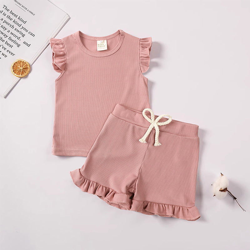 PREORDER: The Gabby Ribbed and Ruffle Girl's Play Set 5.6.24 OSYM