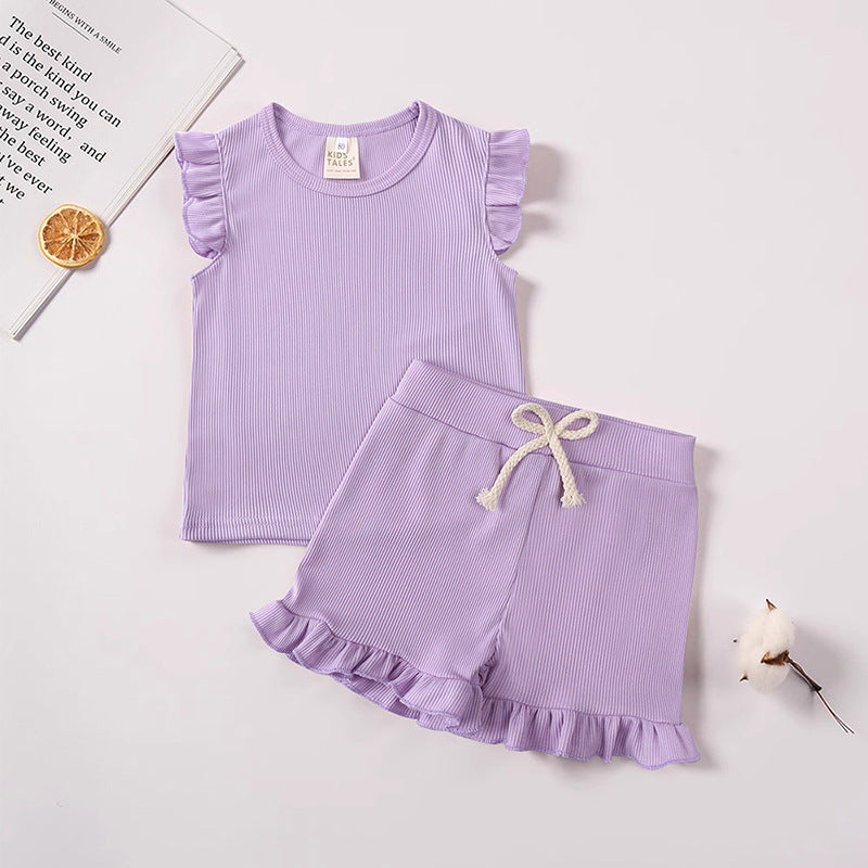 PREORDER: The Gabby Ribbed and Ruffle Girl's Play Set 5.6.24 OSYM