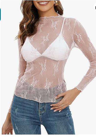 Preorder: long sleeve lace top 9.15.25