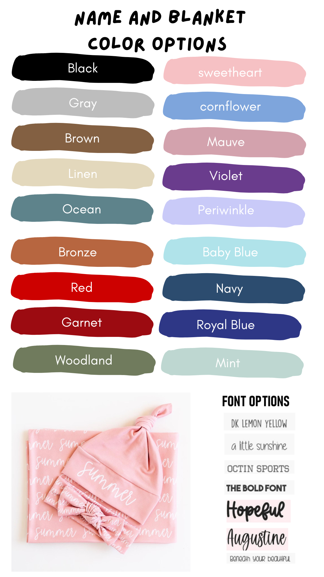 PREORDER: Repeating 3-Piece Blanket and Bow/Hat Set 9.8.25 osym