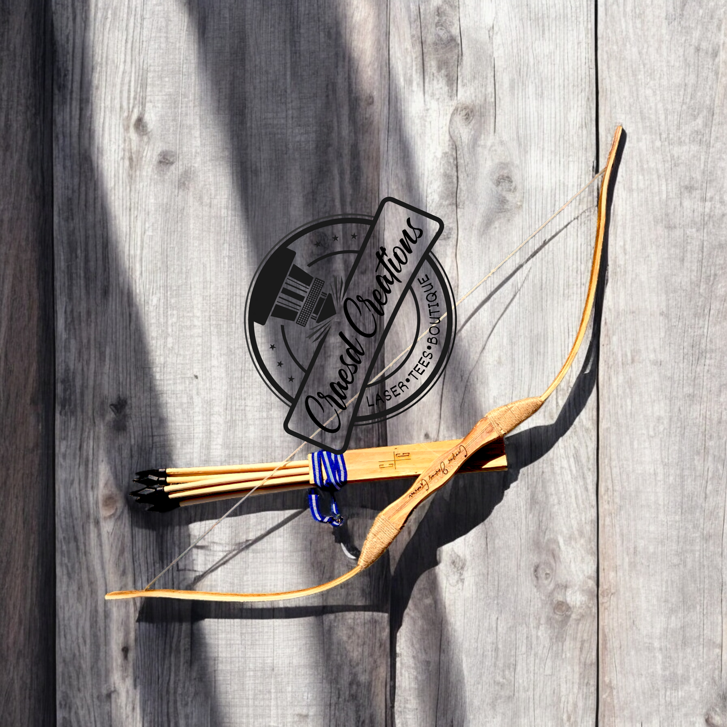 Custom Wooden Bow & Arrow set