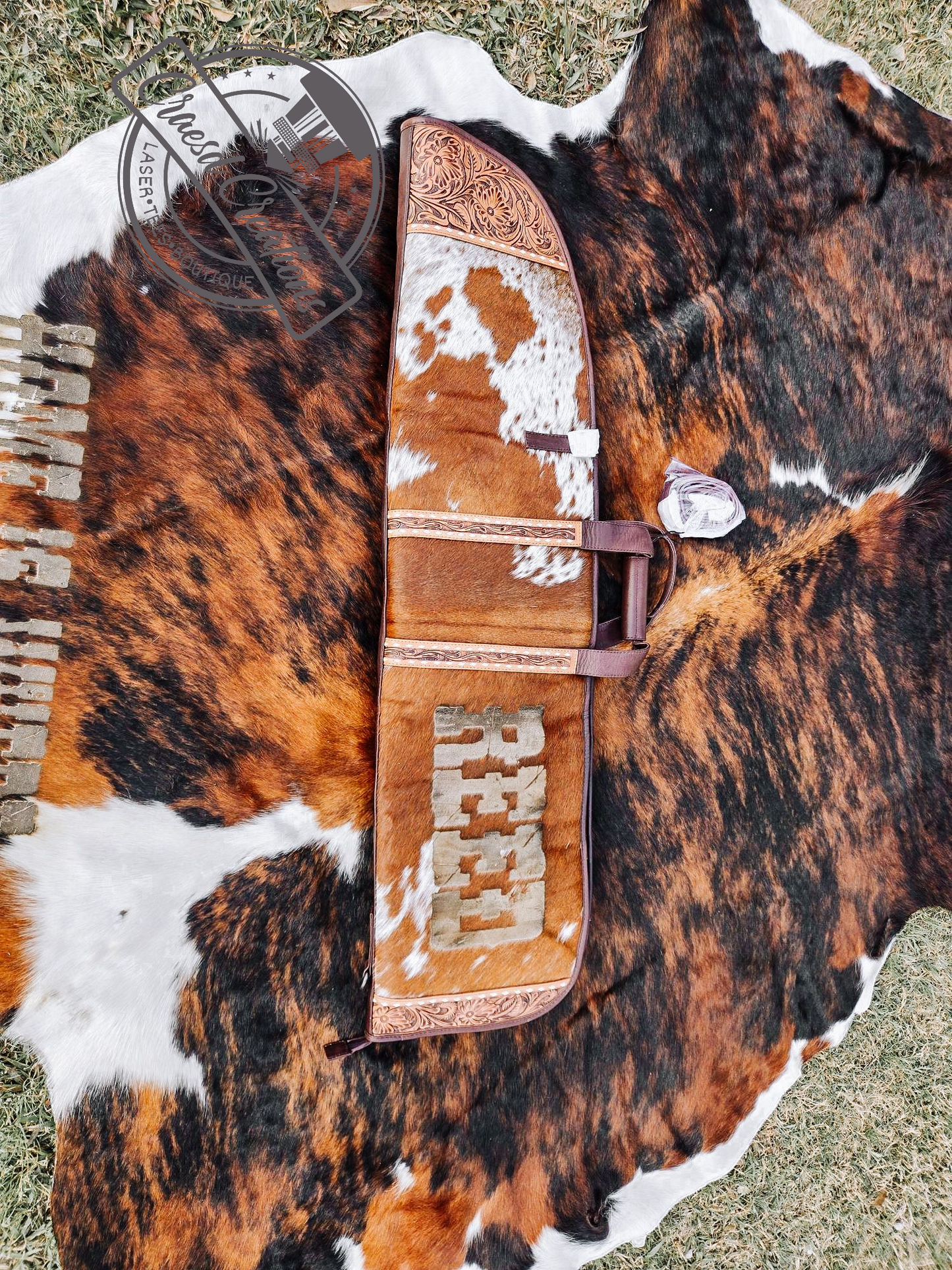Custom Engraved Cowhide