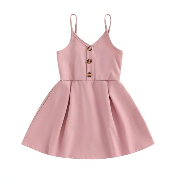 Dusty Rose Spaghetti Strap Dress