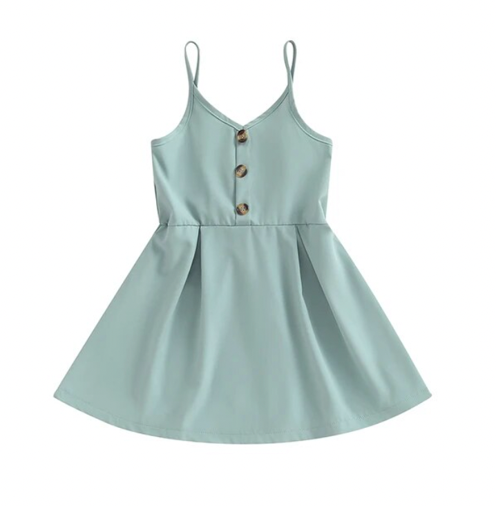 Sage Spaghetti Strap Dress