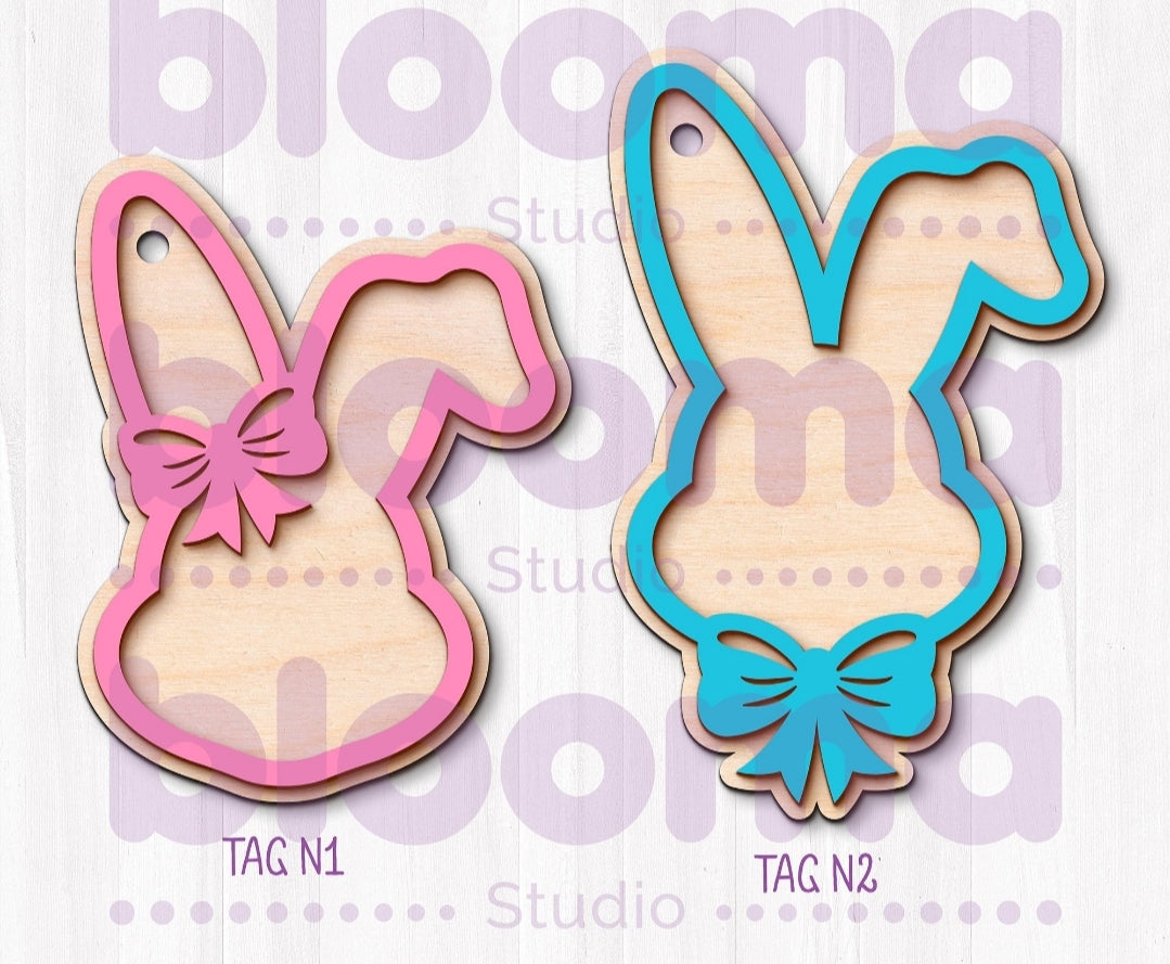 Custom Engraved Easter Bunny Tag