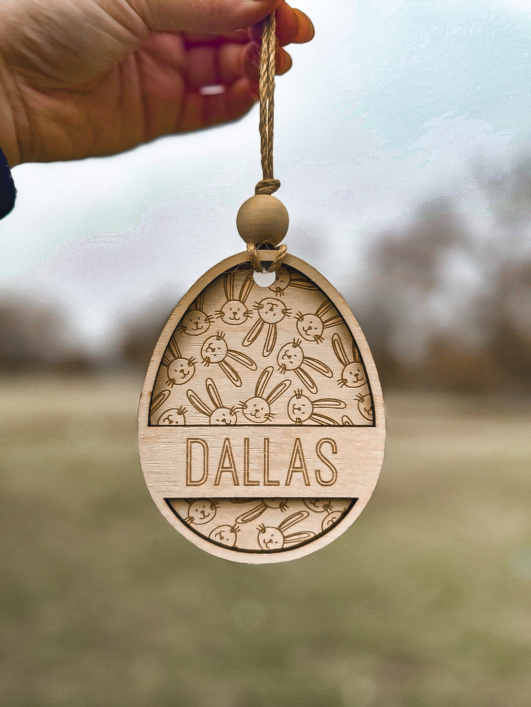 Custom Engraved Easter Bunny Tag