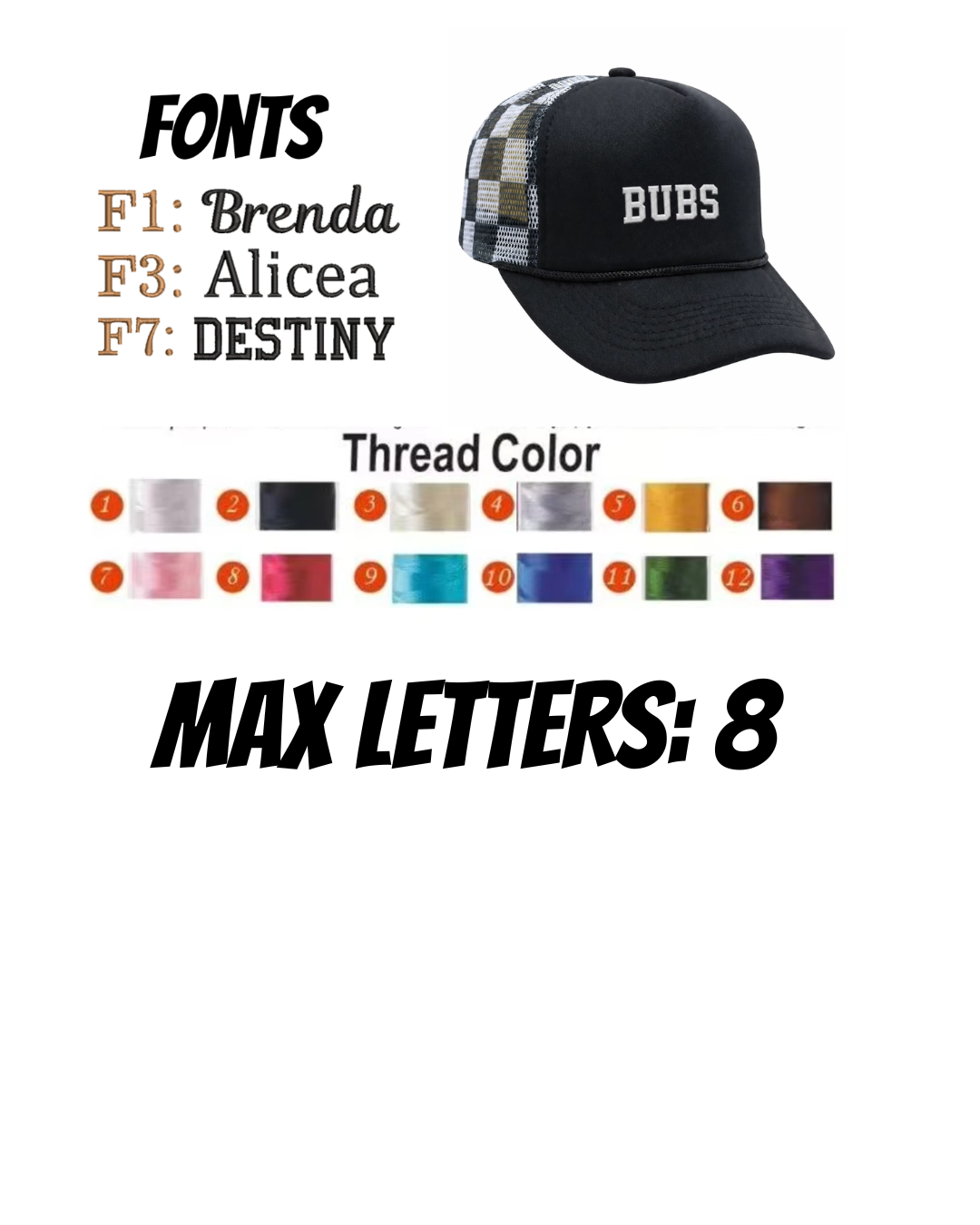 PREORDER: Kids Custom Hats RERUN 6.22.26