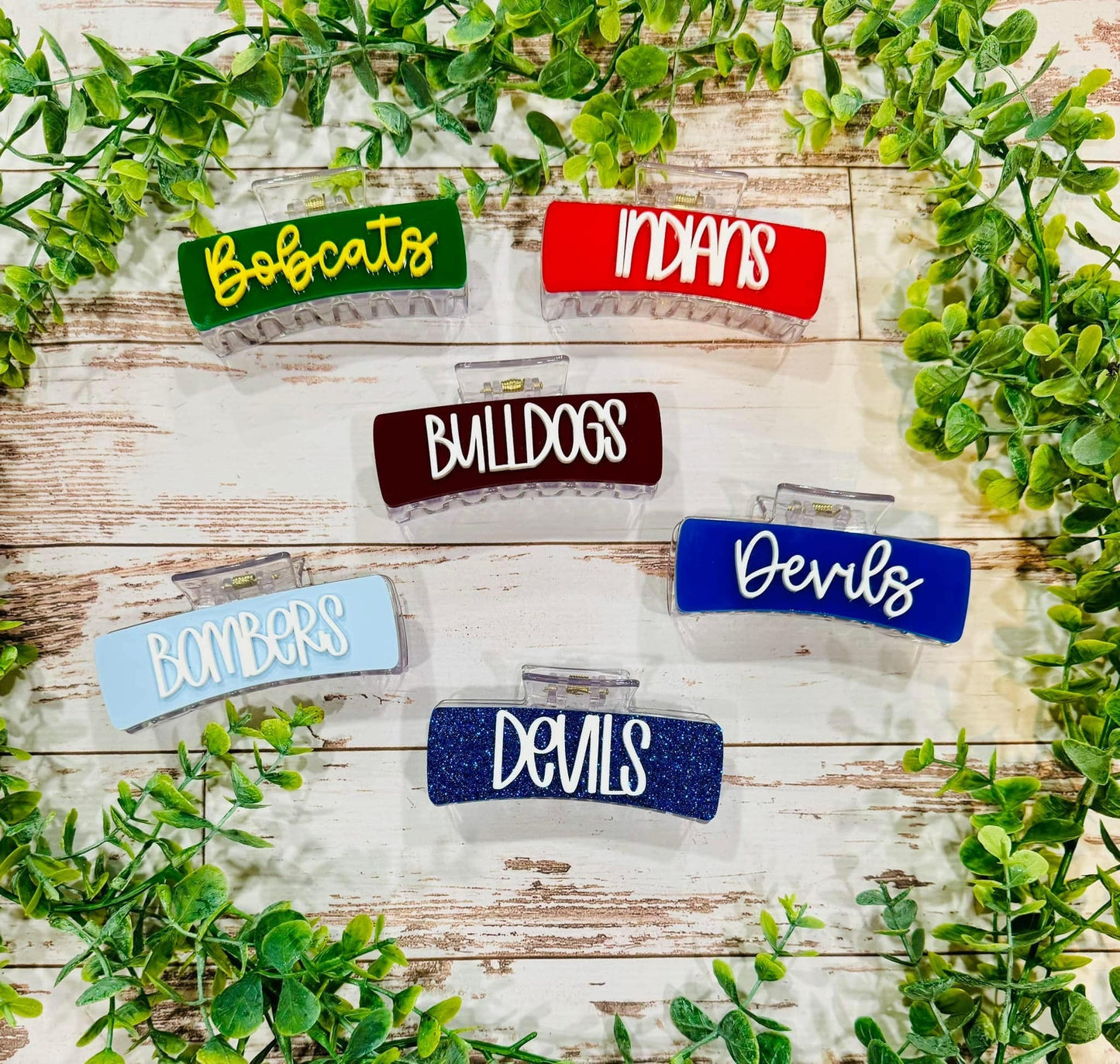 PREORDER: RERUN Custom Mascot/Name Hair Clips 9.8.25 - ORDER SEPERATE