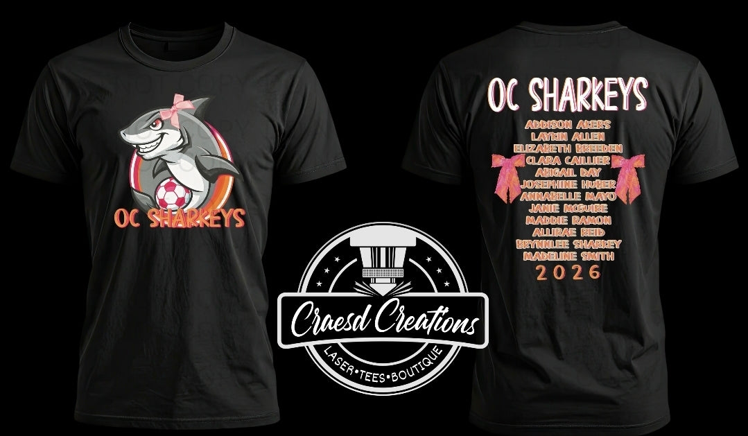 OC SHARKEYS 2026 SOCCER ROSTER: Baby/Youth