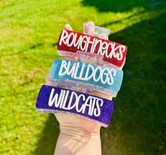 PREORDER: RERUN Custom Mascot/Name Hair Clips 9.15.25 - ORDER SEPERATE