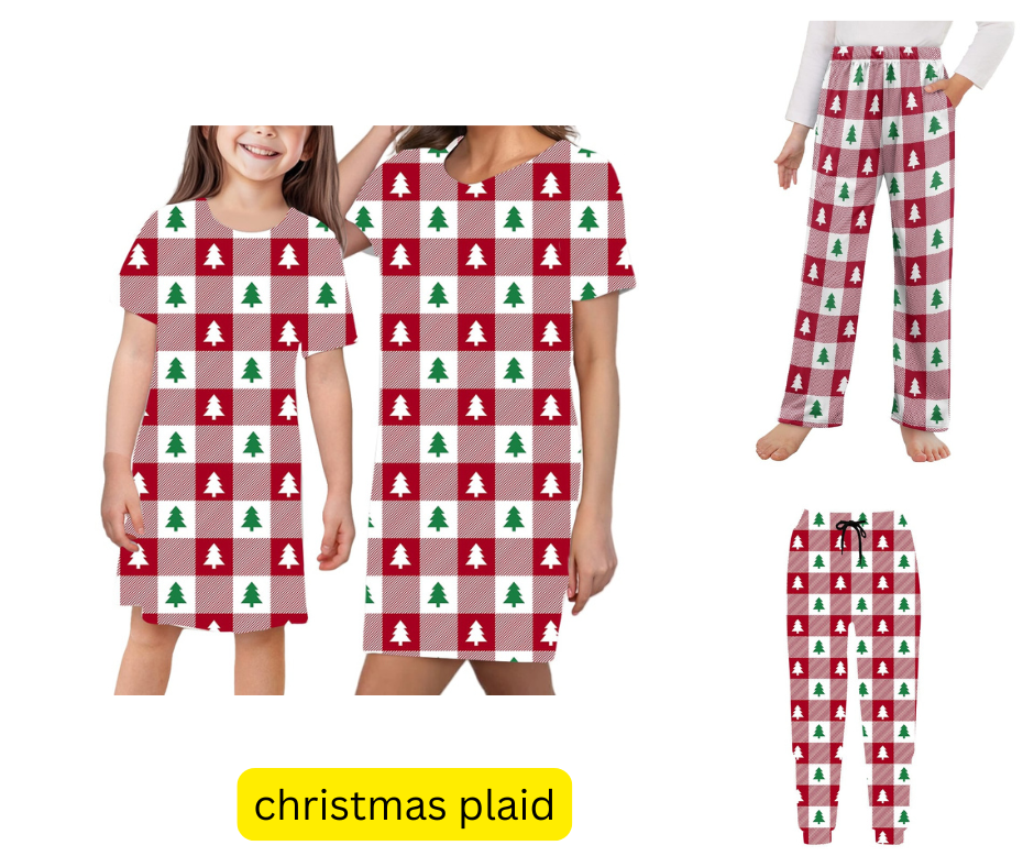 PREORDER:  joggers/ STRIAGHT LEG PANT CHRISTMAS PRINT 10.13.25