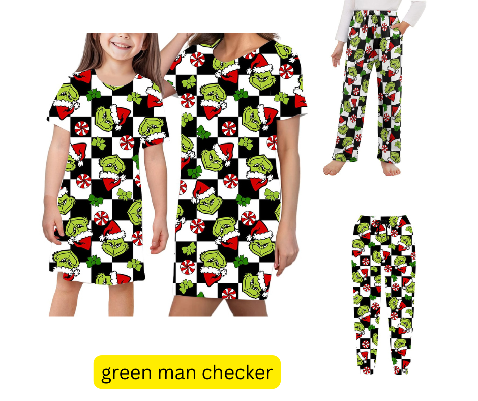PREORDER:  joggers/ STRIAGHT LEG PANT CHRISTMAS PRINT 10.13.25
