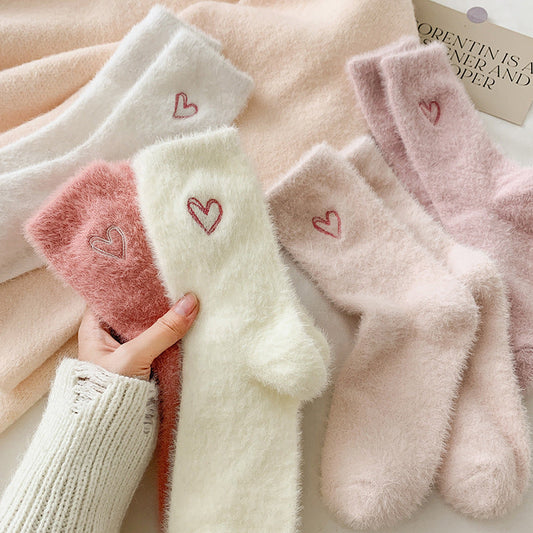 PREORDER: Fuzzy Valentine Heart Socks 12.23.24