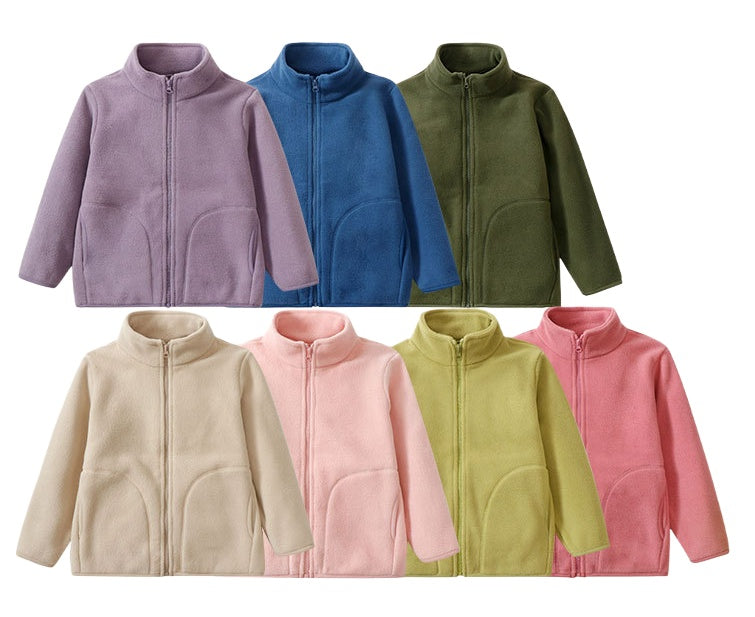 PREORDER: Kids Solid Color Zip Up Fleece 9.15.25