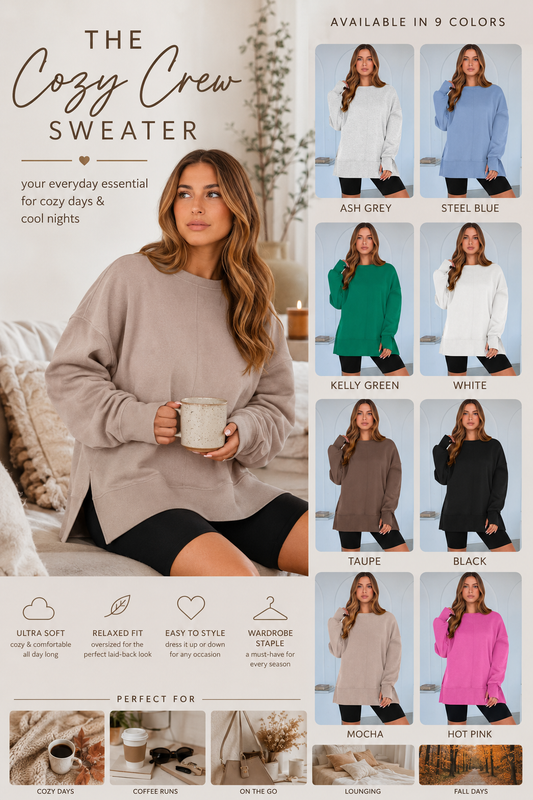 PREORDER: The Cozy Crew Sweater 7.27.26 osym