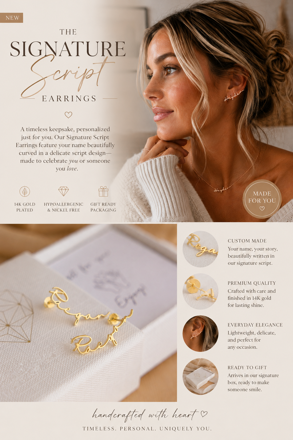 PREORDER: The Signature Script Earrings 8.24.26