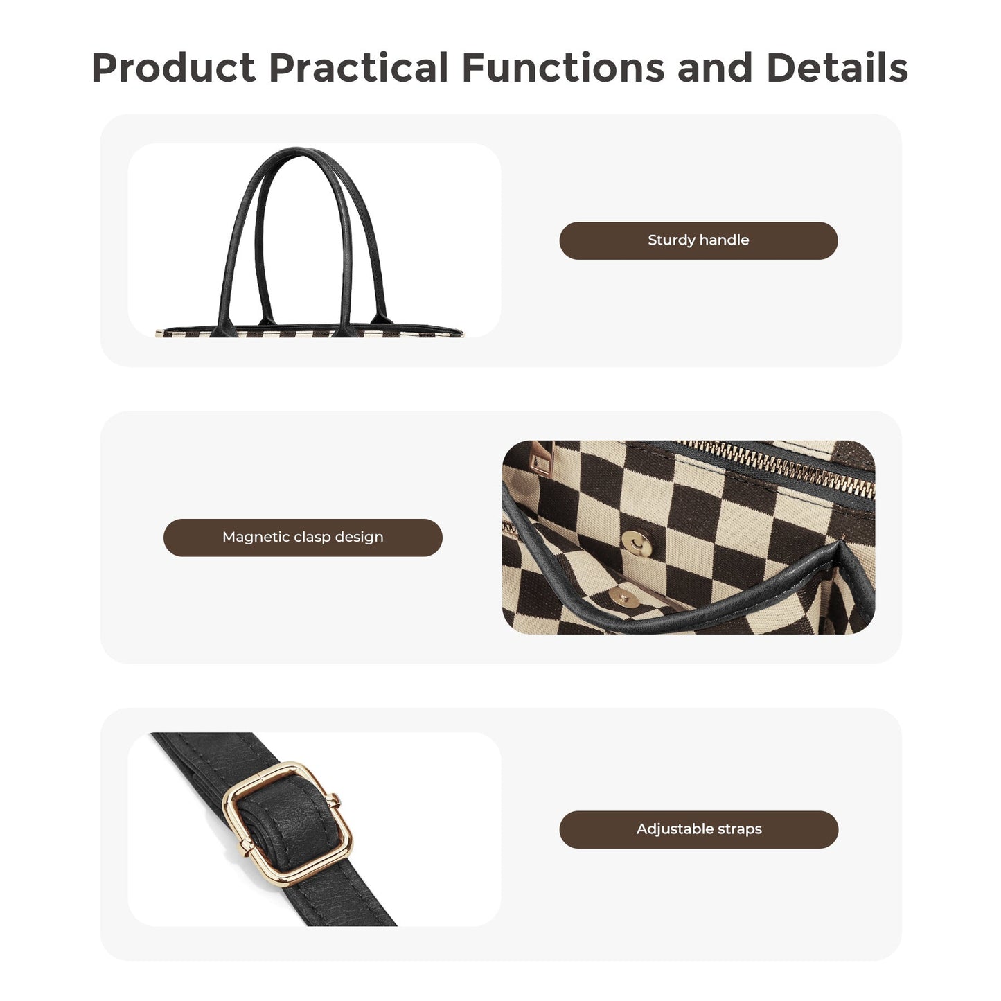PREORDER: On-The-Go Checkered Organizer Tote RERUN 6.1.26