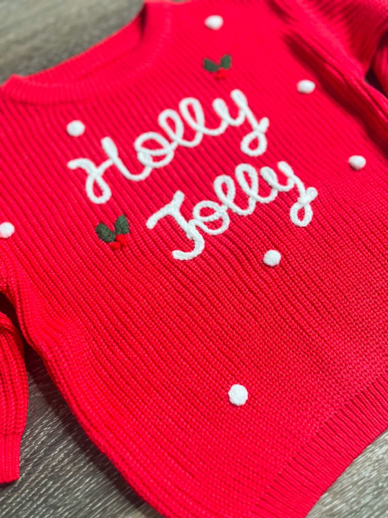 PREORDER: Adult and Kid Rope Embroidered Holiday Sweaters 10.7.24