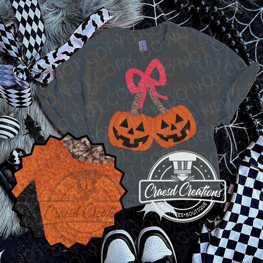 Faux Chenille Patch Pumpkin