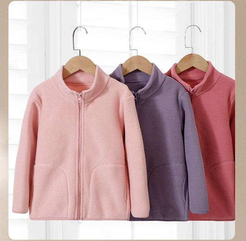 PREORDER: Kids Solid Color Zip Up Fleece 9.15.25