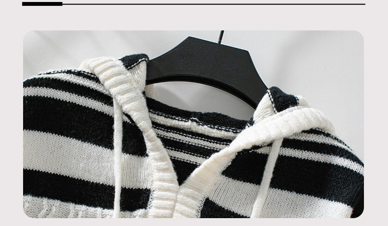 PREORDER: The Seirra Stripe and Hood Pullover 12.23.24