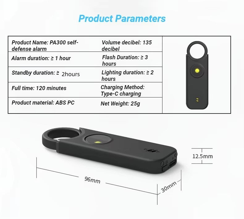 PREORDER: Self Defense Alarm with Flashlight 12.23.24 osym