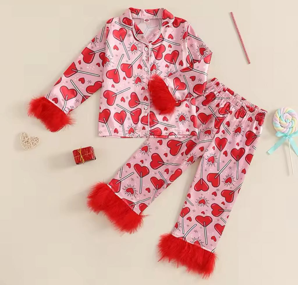 PREORDER: Heart Lollie Pop Pajama Set 12.23.24 osym