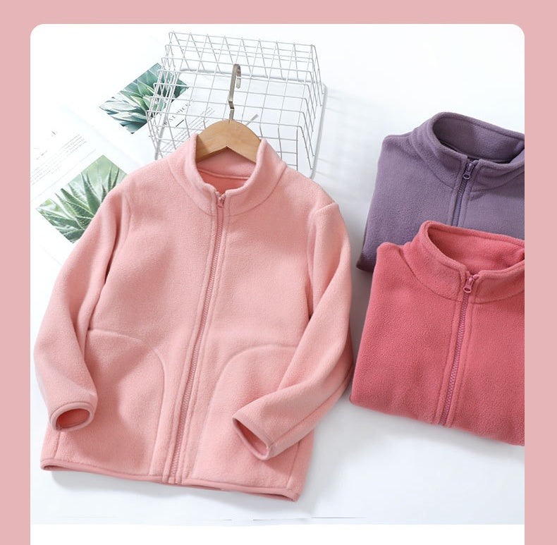 PREORDER: Kids Solid Color Zip Up Fleece 9.15.25