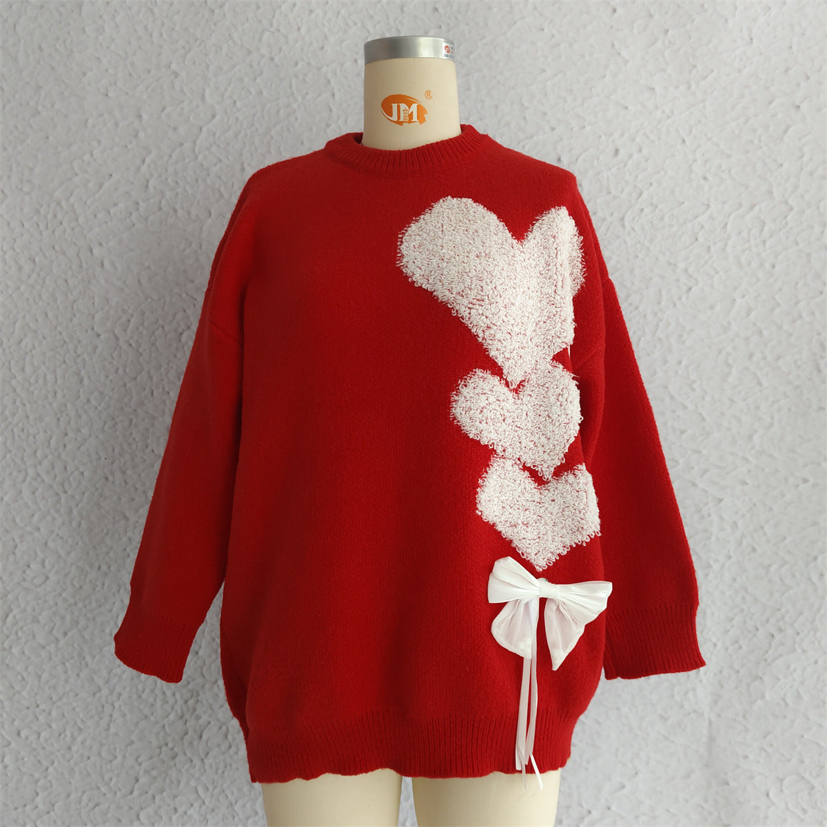 PREORDER: The Jolisa Repeating Heart Red Sweater 12.23.24 osym