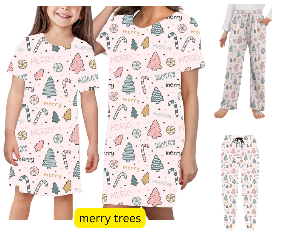 PREORDER:  joggers/ STRIAGHT LEG PANT CHRISTMAS PRINT 10.13.25