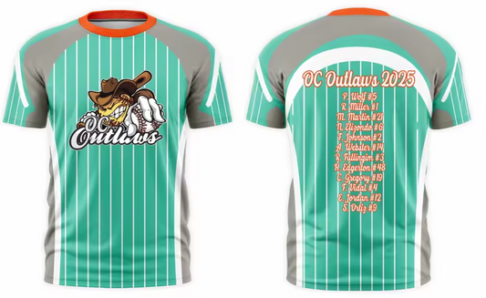 OC OUTLAWS JERSEYS 2025 FALL:
