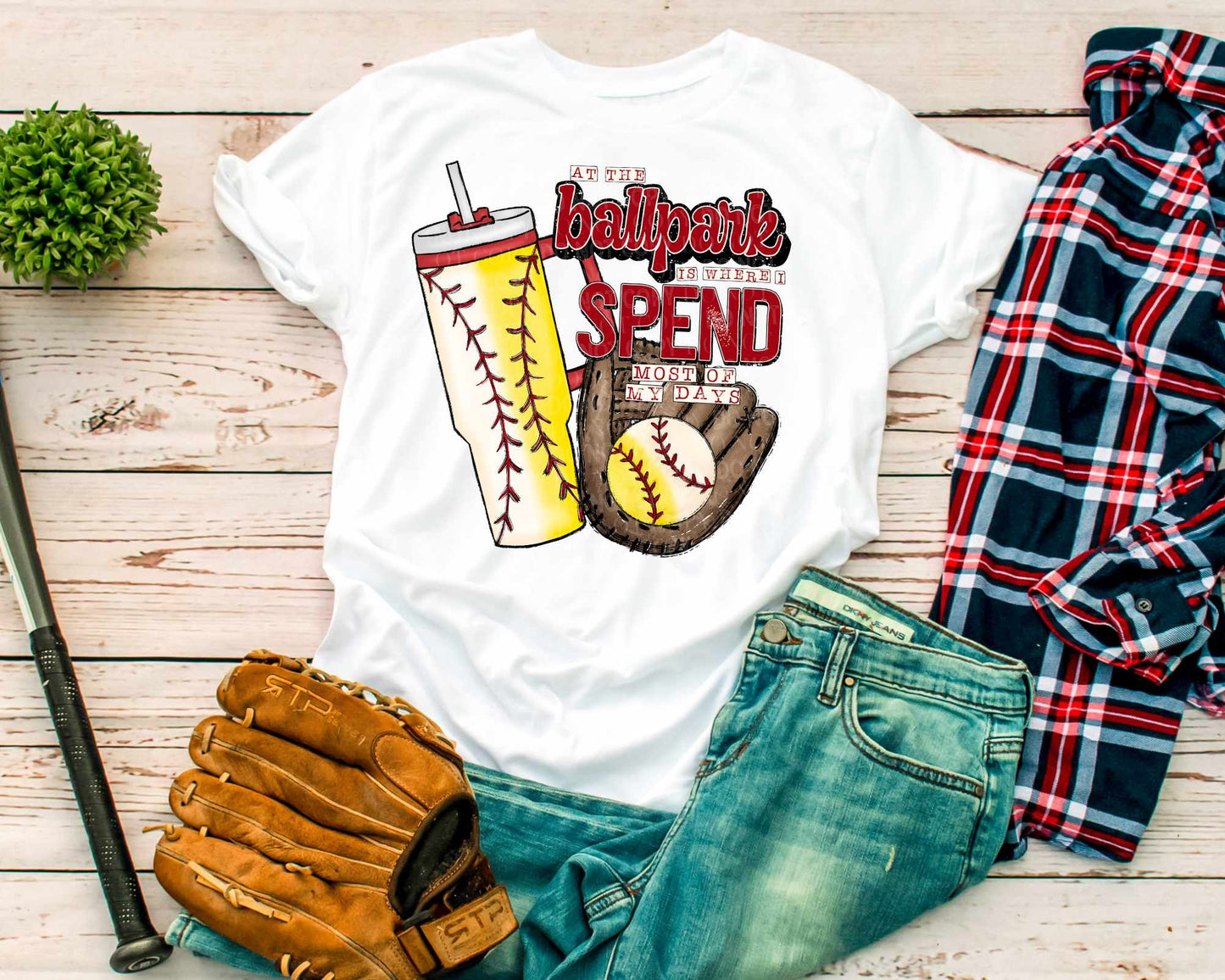 At The Ballpark Softball & Baseball - Tee