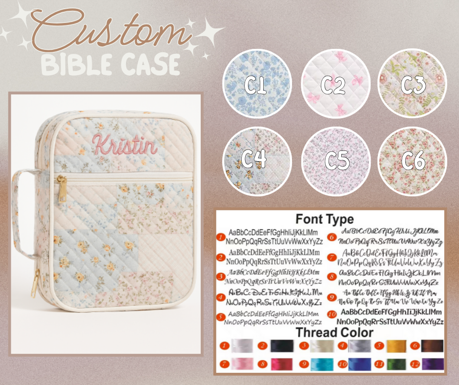 Preorder: Custom Embroidered Bible Cases ( case only) 12.1.25 OSYM