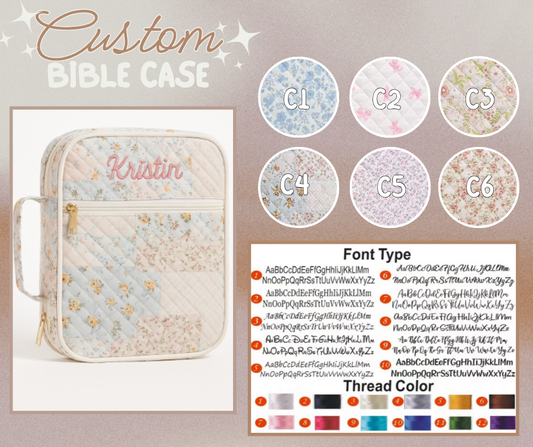 Preorder: Custom Embroidered Bible Cases ( case only) 12.1.25 OSYM