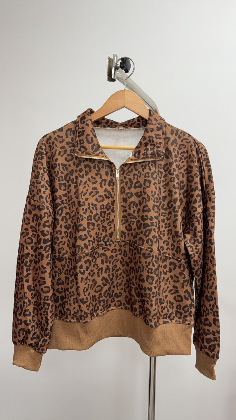PREORDER: Leopard Rosette Top 8.10.26