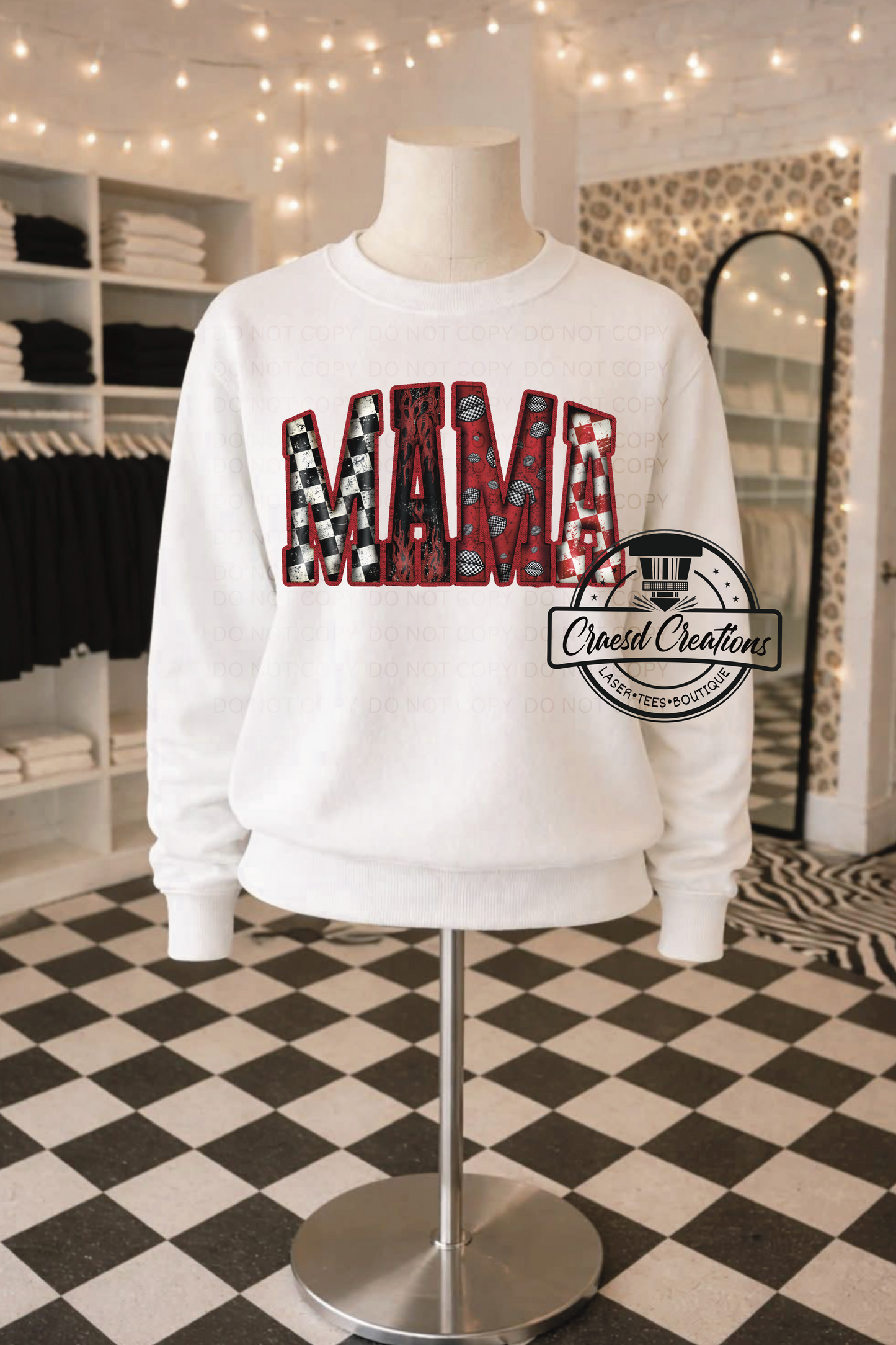 Grunge Faux puff mama- Valentines