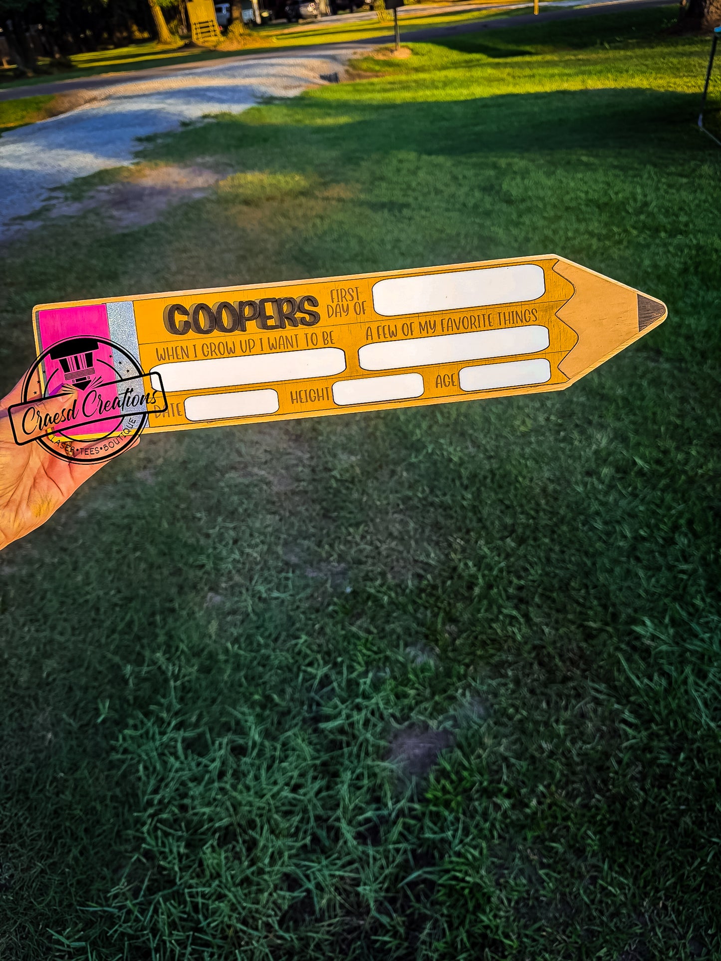 Custom back to school sign