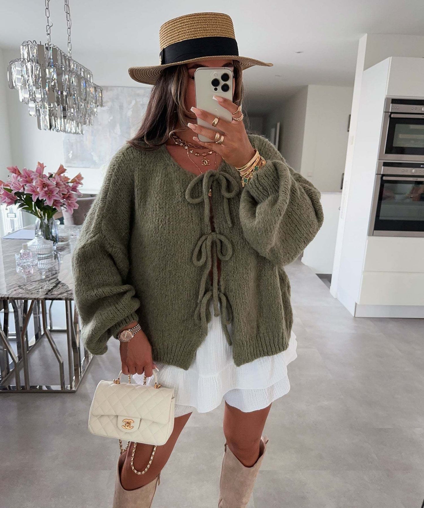 PREORDER: Bow Tie Slouchy Sweater 9.15.25