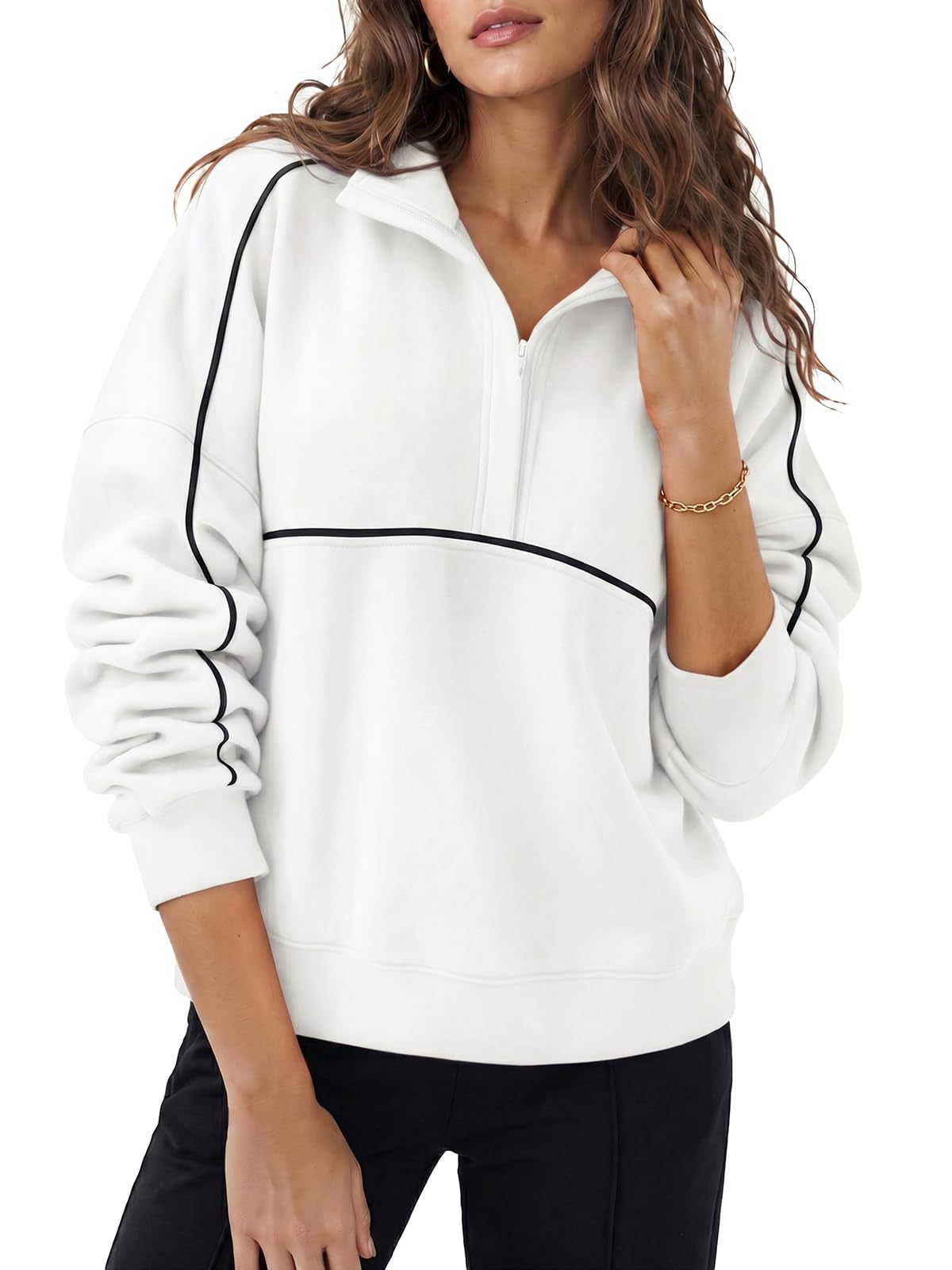 PREORDER: Piped Quarter Zip Pullover  7.20.26